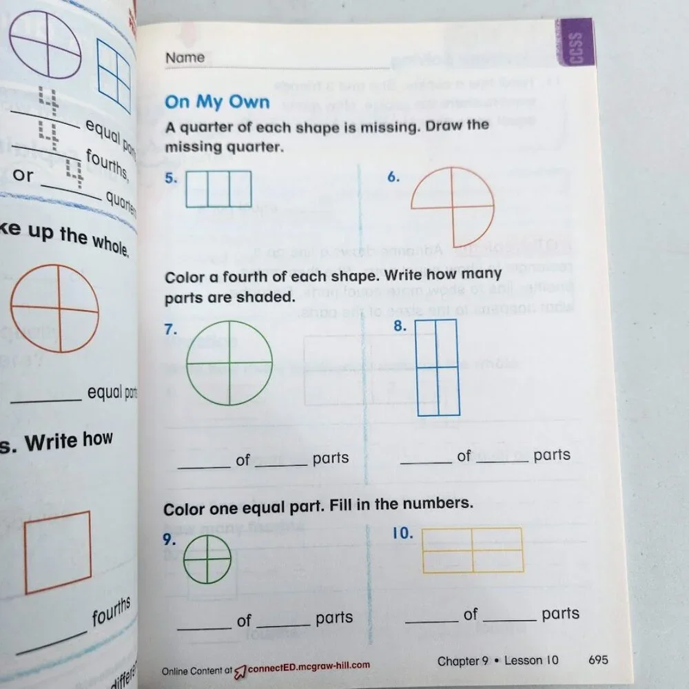 NEW My Math Grade 1 Book 1st Grade Volume 2 McGraw-Hill Elementary Math Connects
